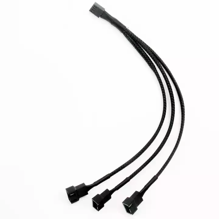 Hot sale 4Pin Splitter Cable 1 to 3 PWM 4P Female to 3/4 Pin PWM Fan Adapter for Computer Case CPU Cooling Fans Hub Cable