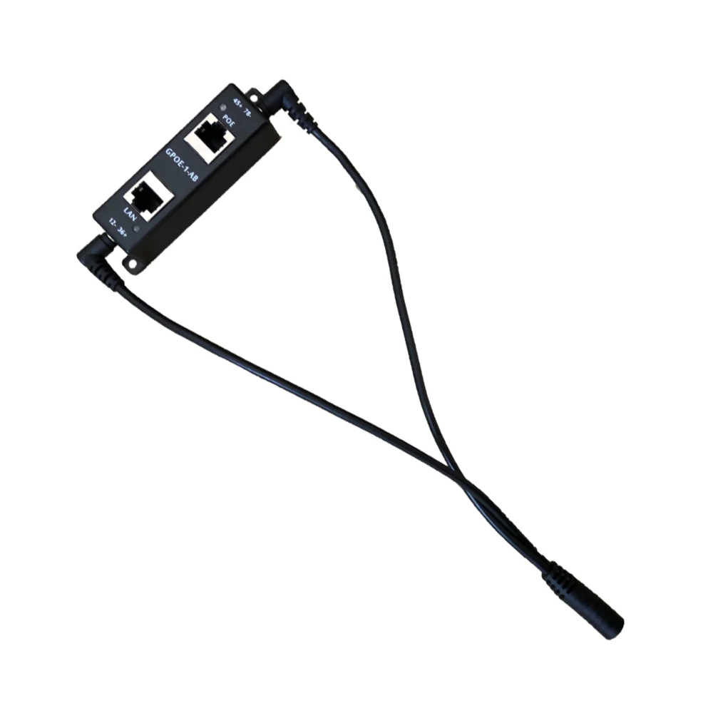 GPOE-1-AB 24v 48v 56v passive 802.3bt gigabit poe injector 1 port