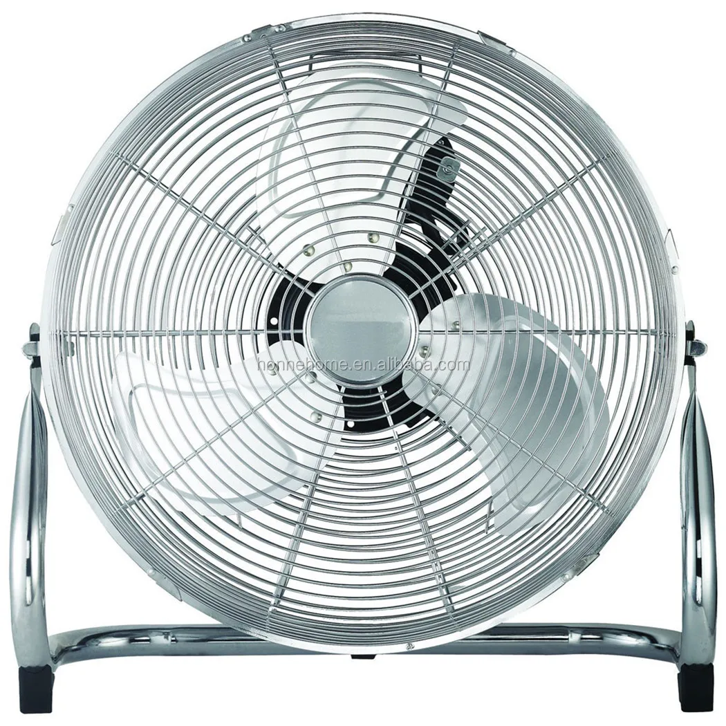 100W 16 inch High Velocity Air Cooling Metal floor standing fan