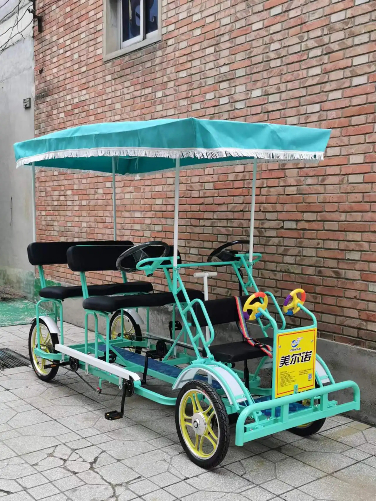 Family Sightseeing Bicycle Bike Multi Person 4 Person Tourist sightseeing Bike Tandem Bike For Adults
