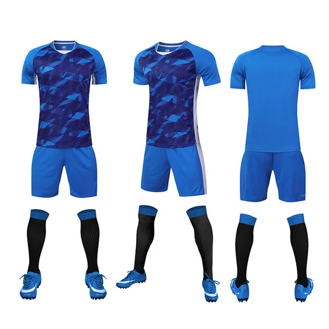 
Factory Direct Sales Football Uniform Suit Adult Football Training Uniform Jersey Game Team Uniform Customization Soccer 10sets 