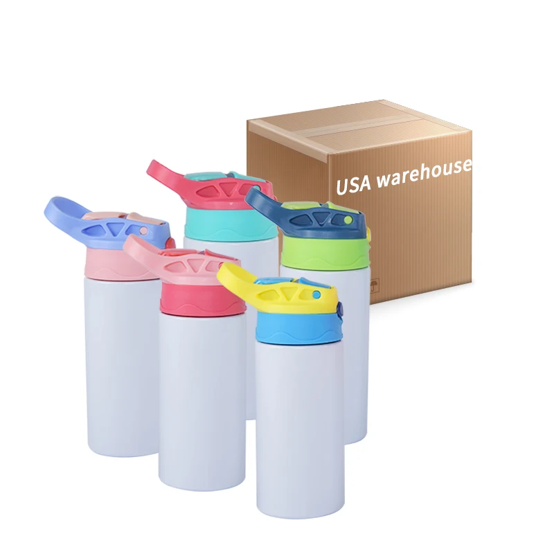 12Oz Custom Personalized Kids Sublimation School Stainless Steel Tumbler Kid Insulated Cartoon Water Bottle For School