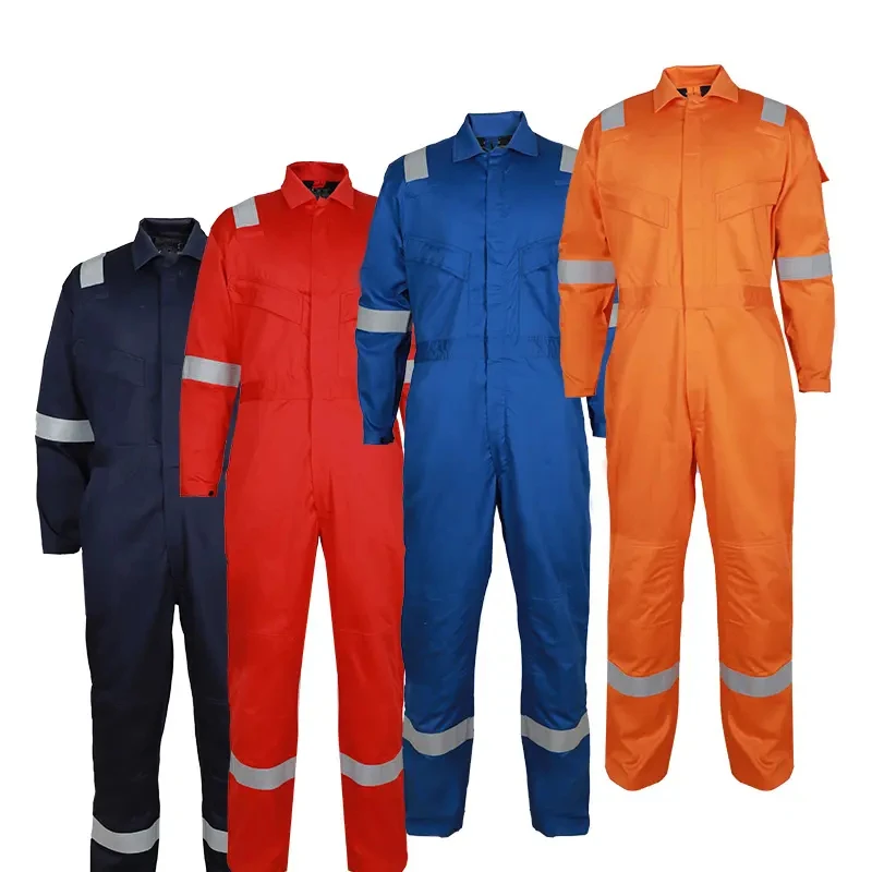 Customized Safety Clothing Mens Work Trousers Frc Shirts One Piece Reflective Work Clothes Fire Resistant Shirt
