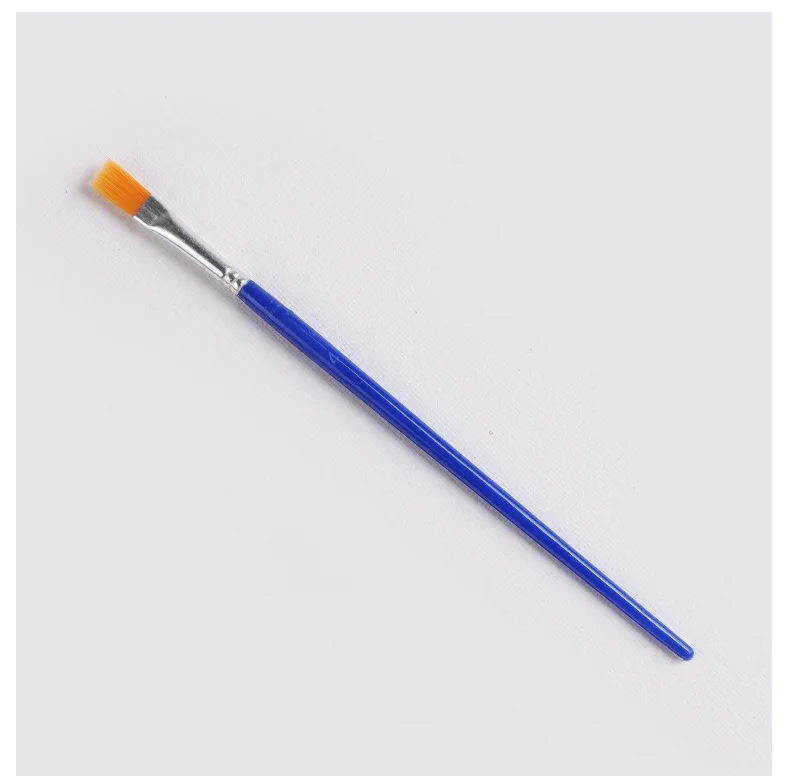 Cheap Durable Art Supplies Multi-specification Digital Oil Paintbrush Blue Plastic Handle Nylon Brush