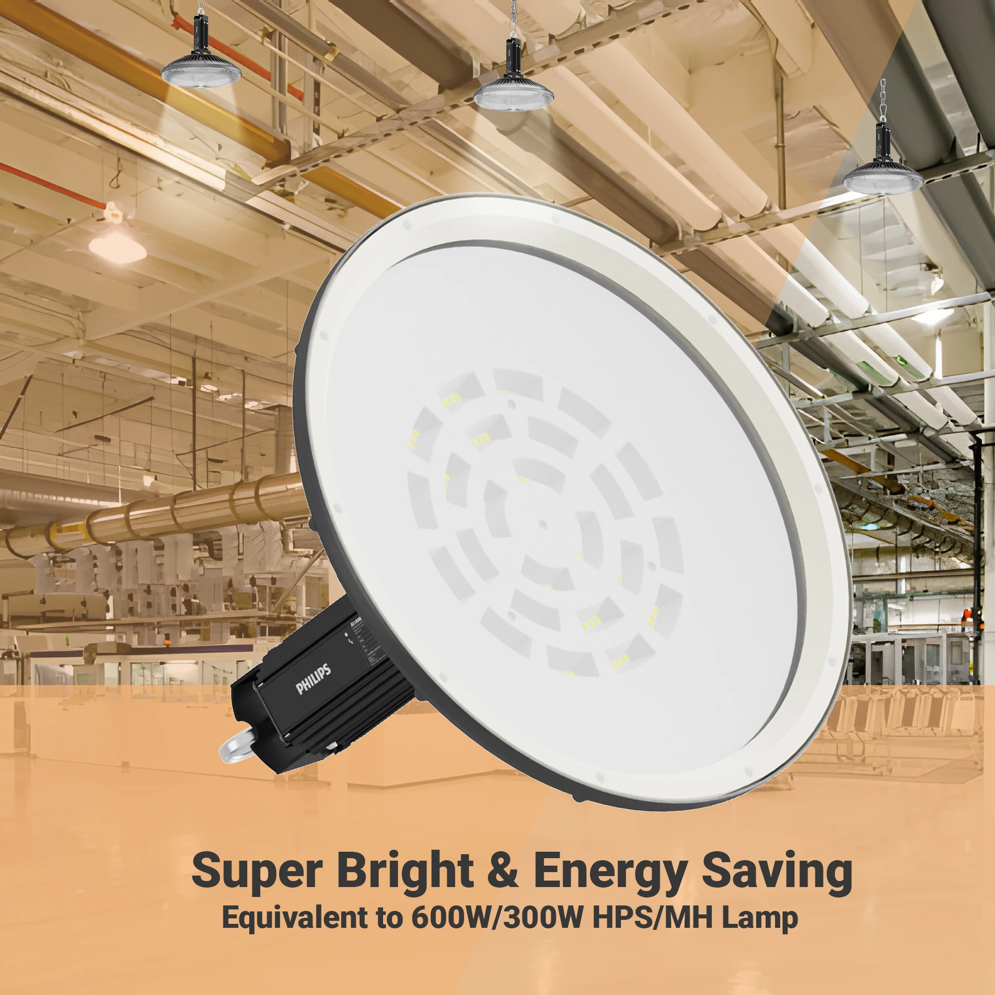 Factory Price 100W 150W  220V 110V Aluminum Black Round Industrial Waterproof High Bay Led Lights for Warehouse Workshop
