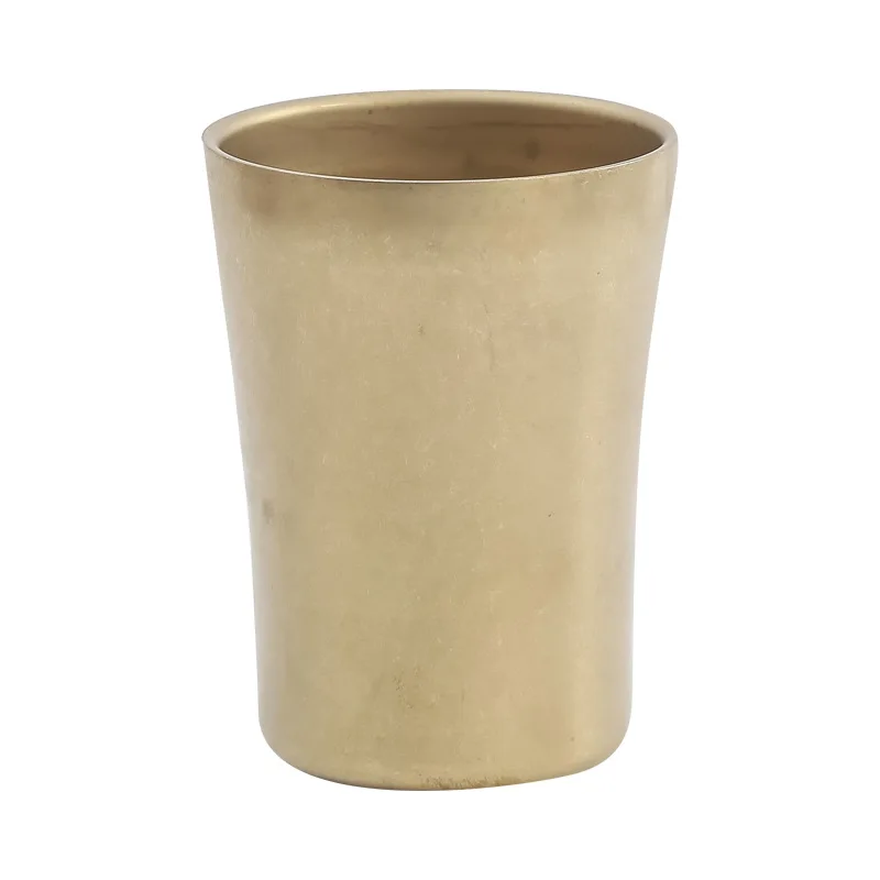 Custom logo 280ml portable double wall espresso cup metal travel stainless steel insulated drinking cup