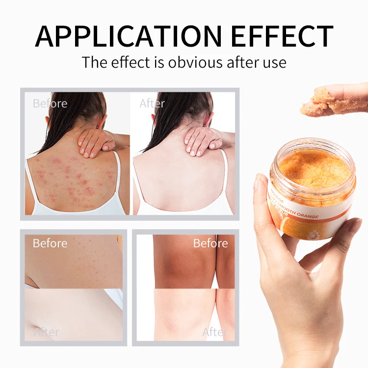 Hot Selling Lightening Whitening Body Scrub brightening coffee body scrub wholesale skincare ice cream orange jam body scrubs