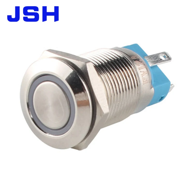 Metal LED Switch Latching Push Button/19mm waterproof IP67 Switches