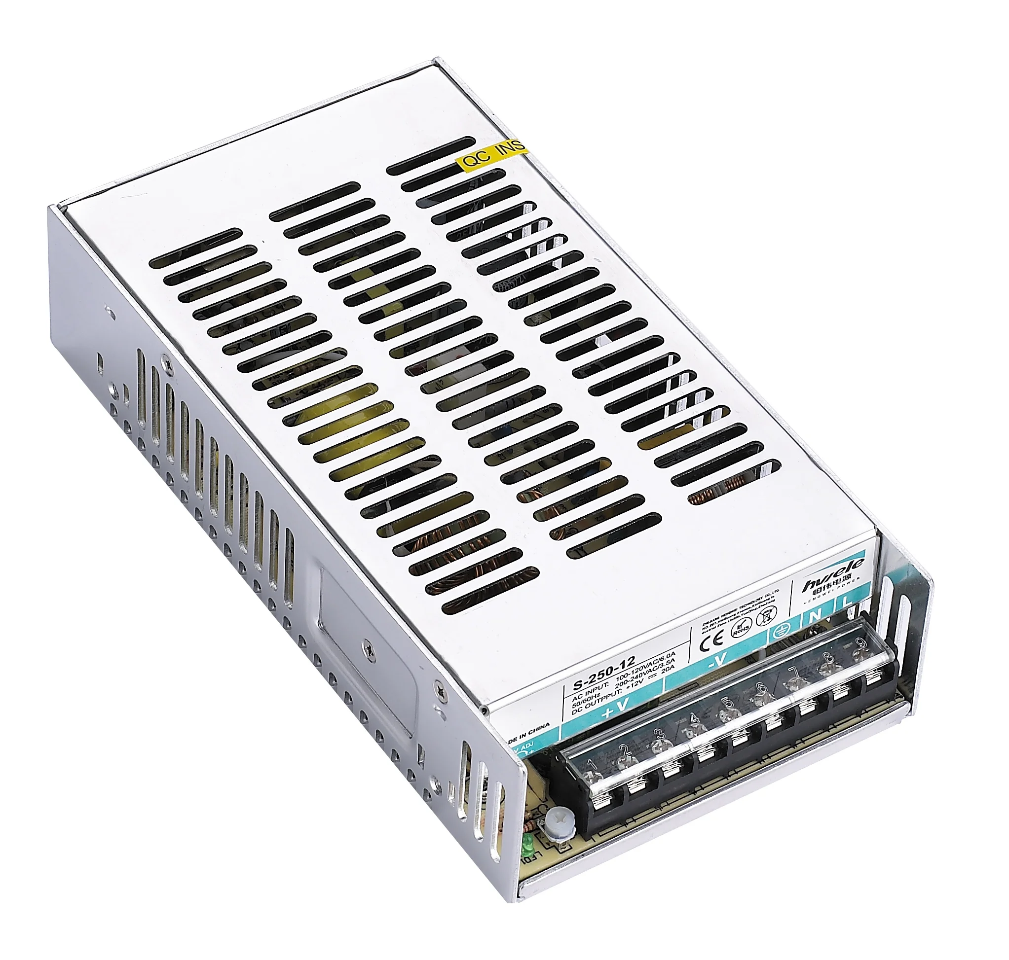 
Enclosed CV type S-250-24 250W 24V 10A SWITCHING POWER SUPPLY for LED display 