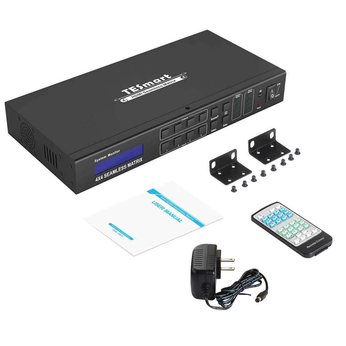 2X2 Video Wall 4x4 HDMI Seamless Matrix Switcher Up to 4K HDMI Matrix 4x4 LAN Control Video Matrix Switches