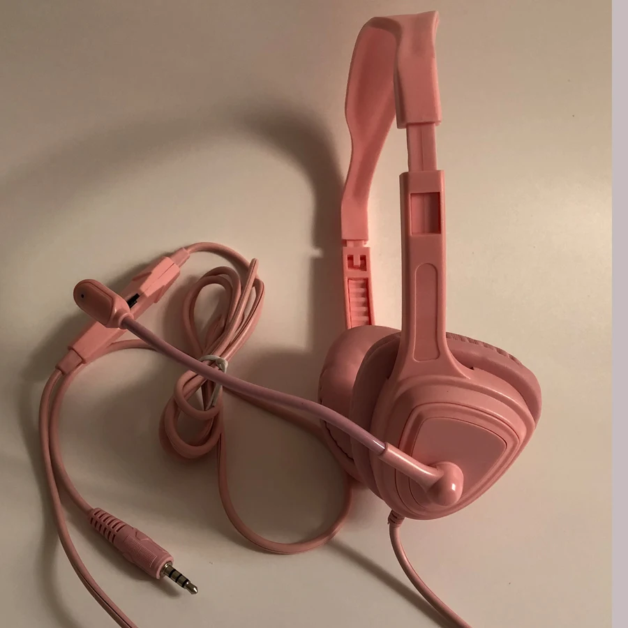 Лидер продаж, проводные наушники 3,5 мм с регулировкой громкости для девочек