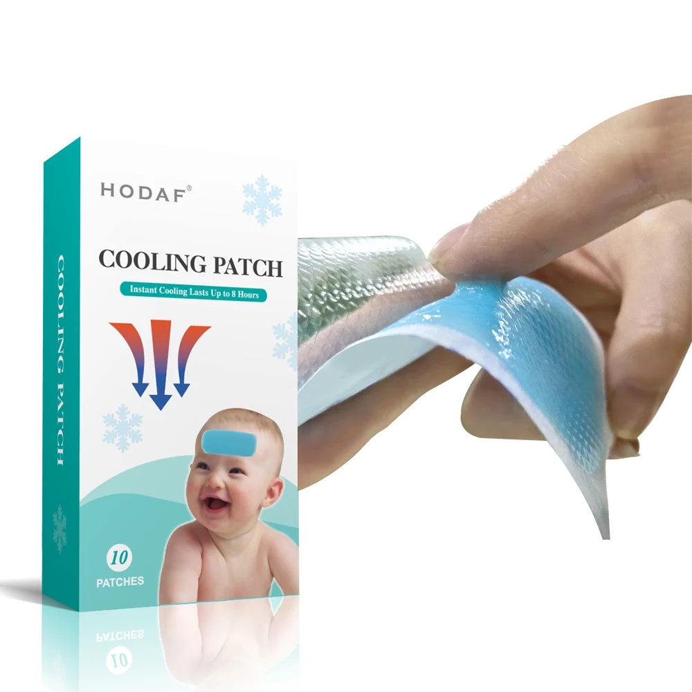 HODAF High Quality Baby Cooling Gel Patch For Relieving Fever Hydrogel Fever Cooling Patch