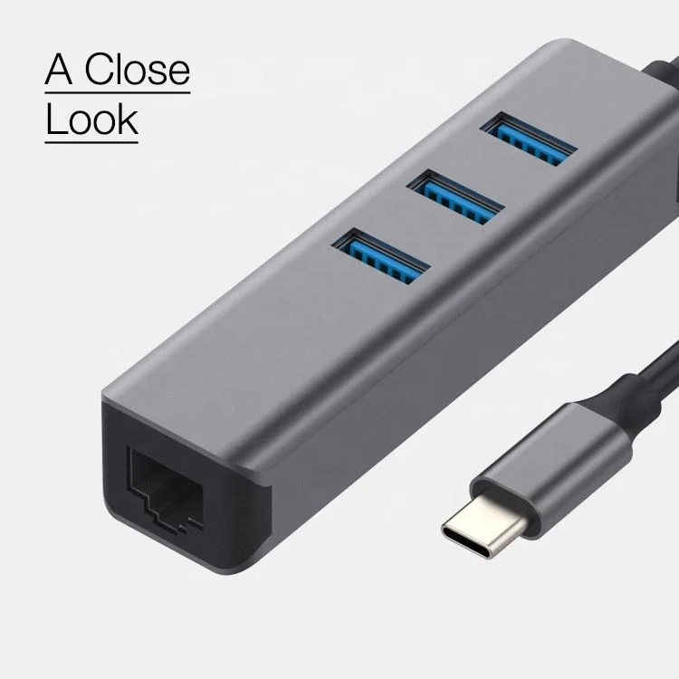  4 в 1 многофункциональная USB C концентратор 3 0 для портативных ПК компьютер аксессуары адаптер USB-C RJ45 Hub зарядного