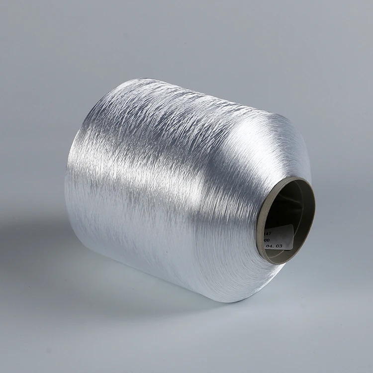 JINJIANG AA grade 150D/48F Semi dull Optical White DTY polyester textured yarn for narrow label