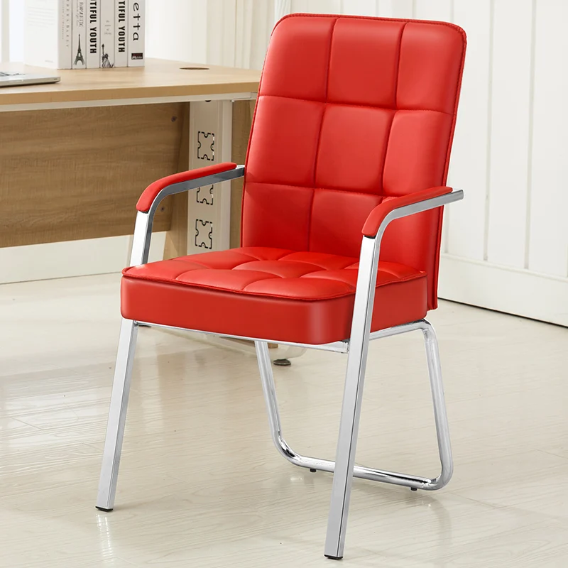 Большой высокий стул для зала ожидания с кожаной спинкой офиса и конференц-стола черный белый ПК