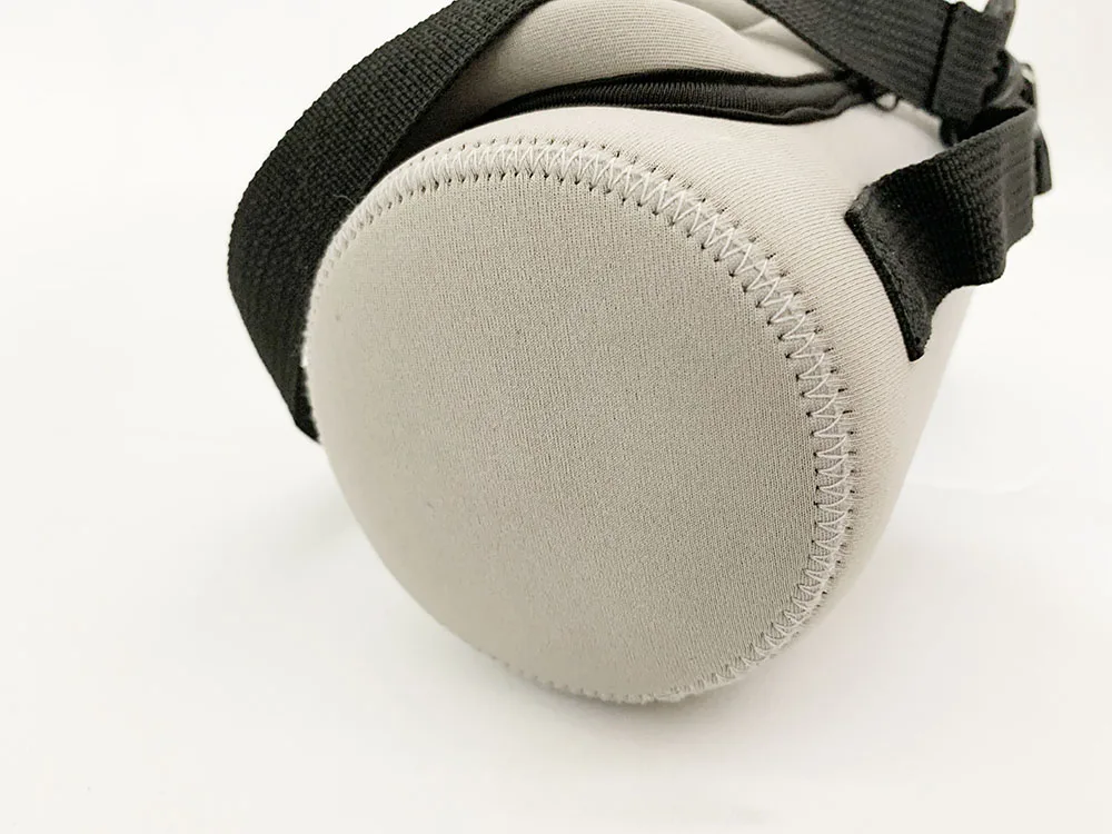 Adjustable strap neoprene water bottle carrier sleeve pouch cup holder sling bag with phone pocket