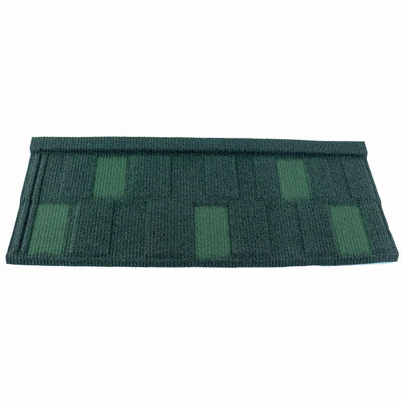 Black Color Alu-zinc Roofing Sheet Factory Price India Stone Coated Metal Roof Tile
