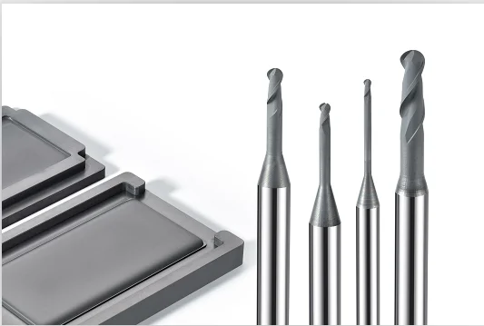 Diamond-coated high-silicon aluminum milling cutter for processing silica-containing aluminum composites