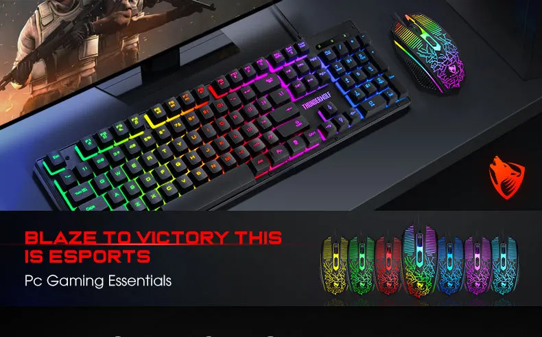 Hot Sale Twolf Tf31 3 In 1 Gaming Keyboard And Mouse And Combo With Mouse Mat Backlit Gaming Keyboard And Mouse RBG