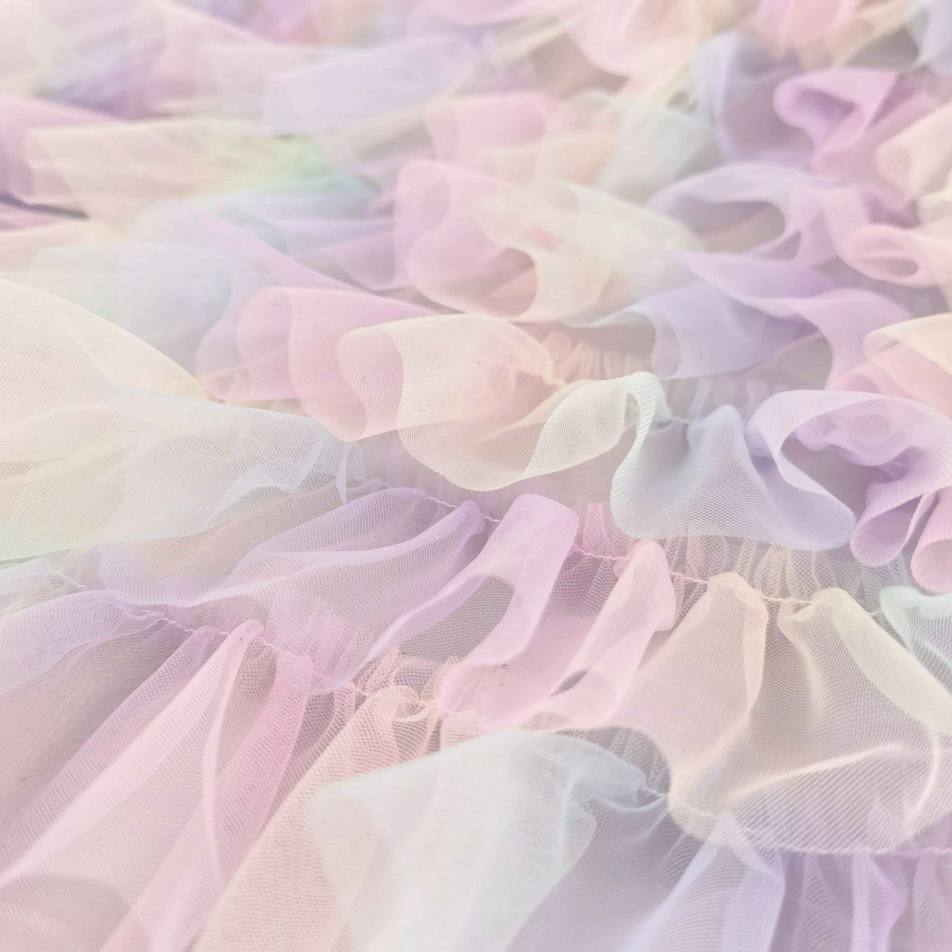 3D Dribbling embroidered tulle fabric