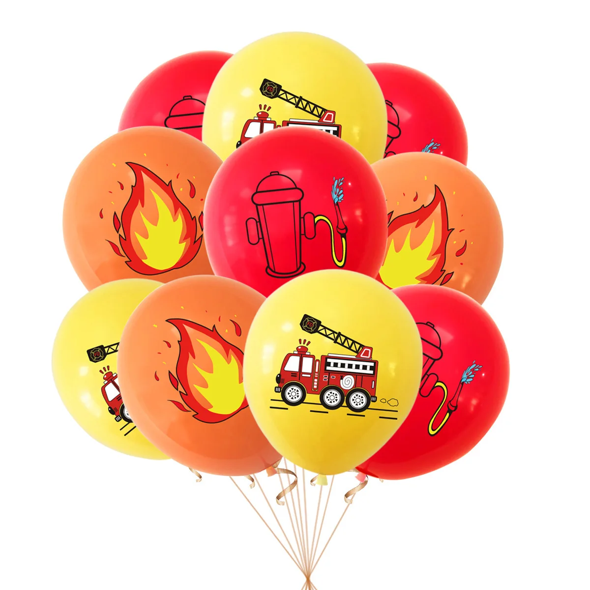 Rescue Theme Firefighter Party Supplies Fire Truck Birthday Party Decoration Fire Truck Balloons