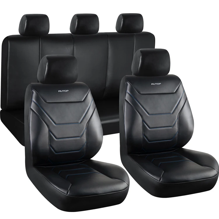 Pure color Wholesale cheap soft and comfortable PU leather luxury universal easy-to-clean car seat cover