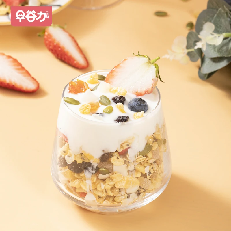 Cereal High Fiber Instant Chia Seed Wheat Oatmeal With Yoghurt Dried Fruit Nut 350g