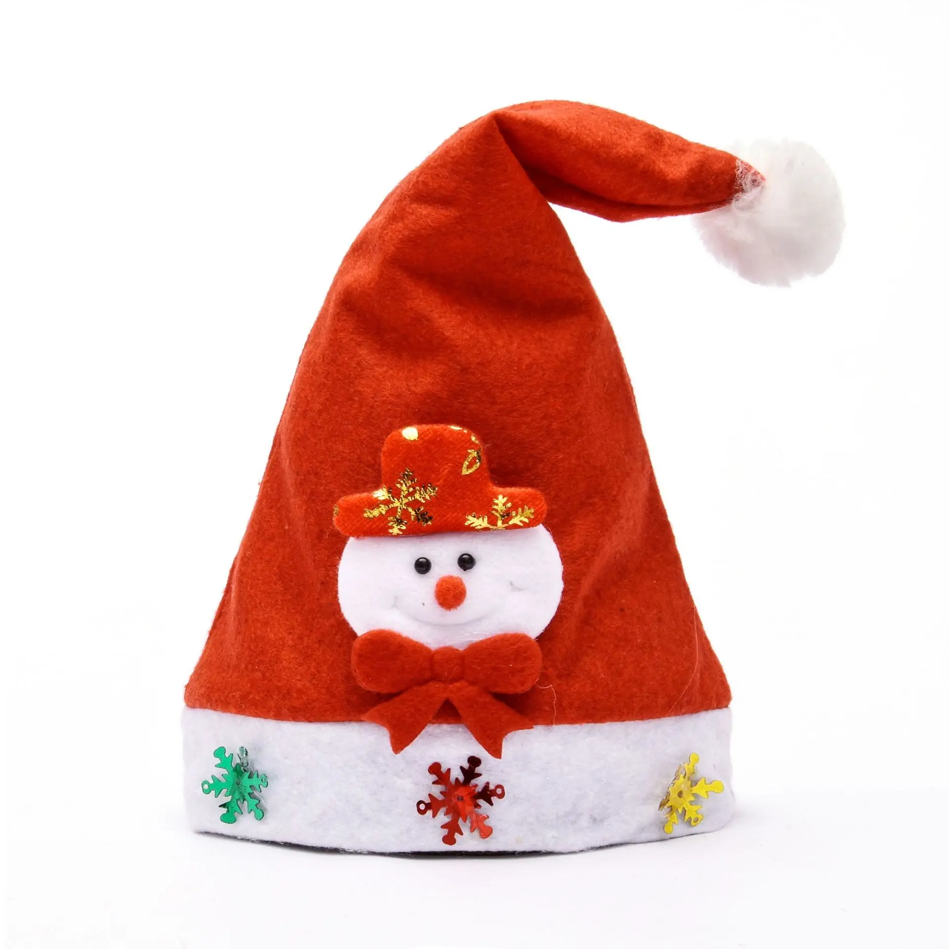 Naughty and Nice Plush Red Holiday Christmas Santa Hats (Naughty & Nice)