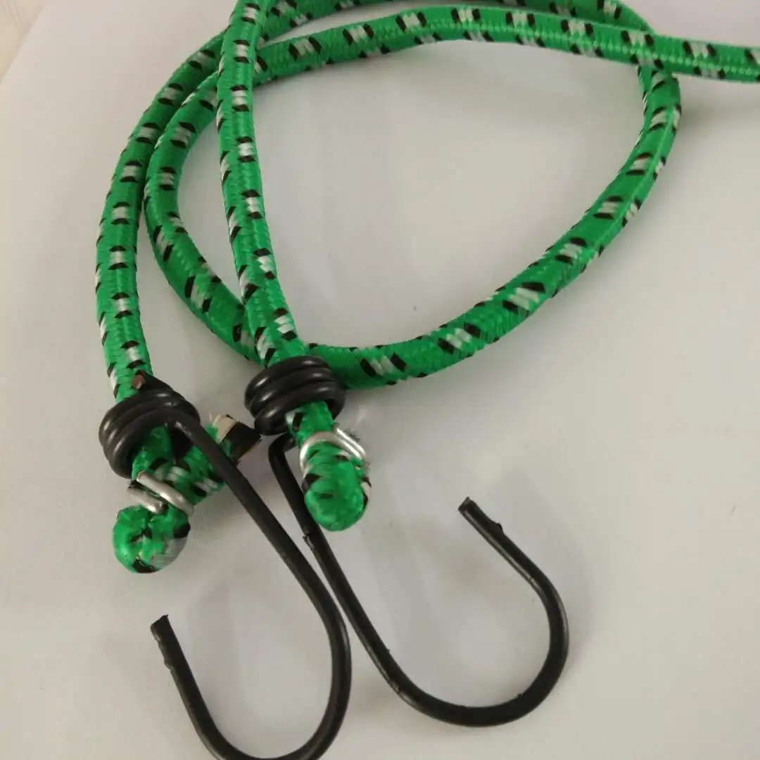 Factory Supply  High quality  Elastic Strap Bungee Cord With Metal Hooks