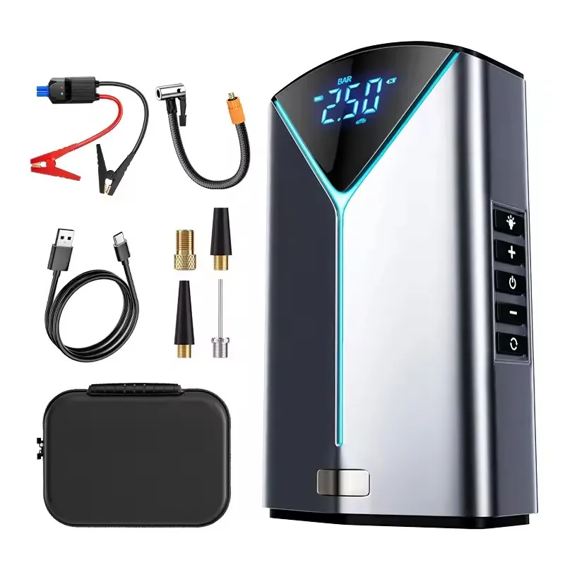 8400mAh Portable Emergency Starting Tool Power Pack Auto Car Jump Starter With Air Compressor MY03