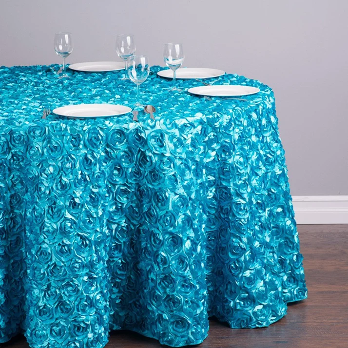 View larger image Add to Compare  Share Event And Party Supplies Fashion Round Rectangle Rossete Satin Damask Silver Tablecloth