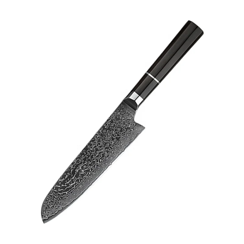Профессиональный нож из черной древесины Cuchillo de Cocina Santoku