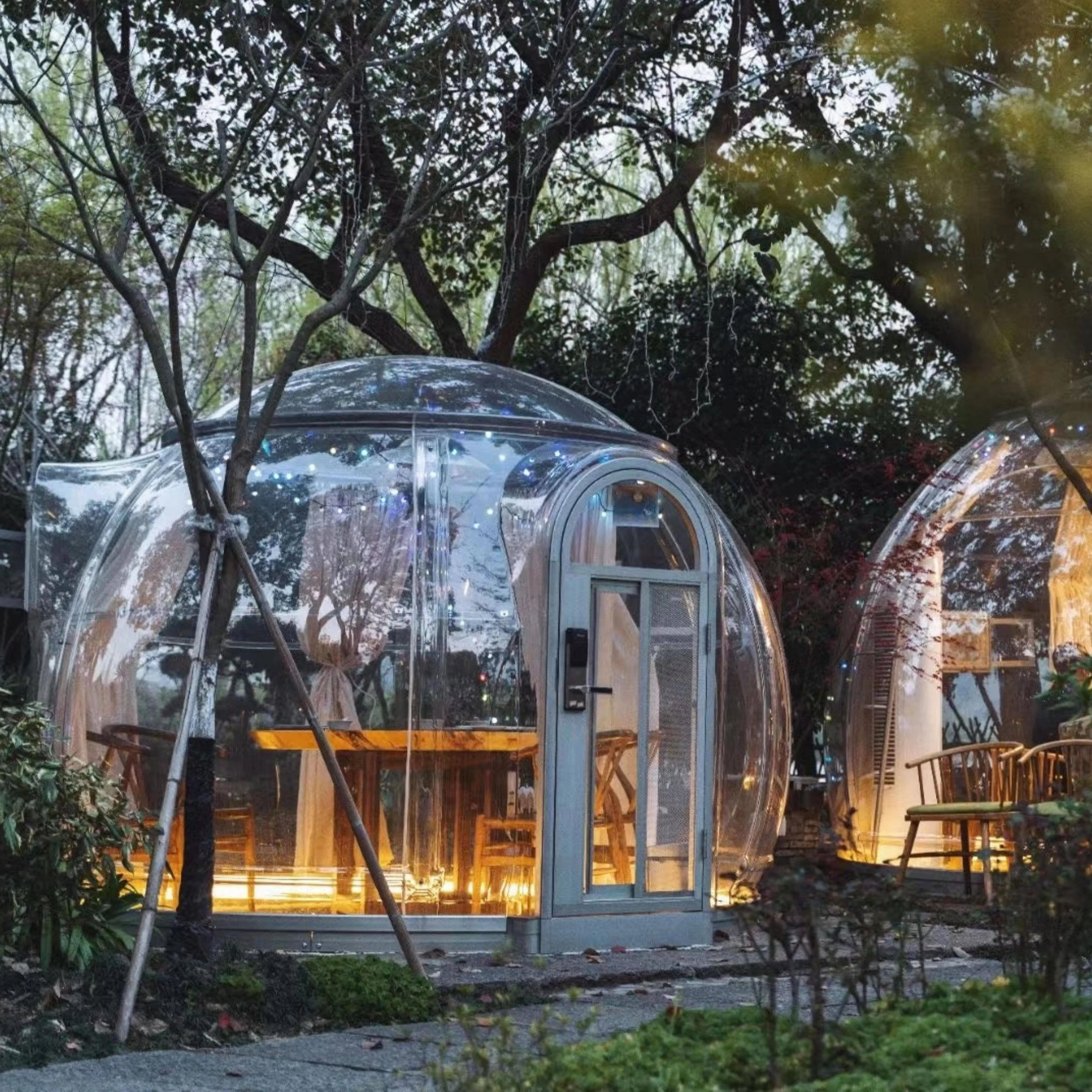 Full House Tent Outdoor Hotel Pc Aluminium Exhibition Tents Prefab Small Chinese Dome House