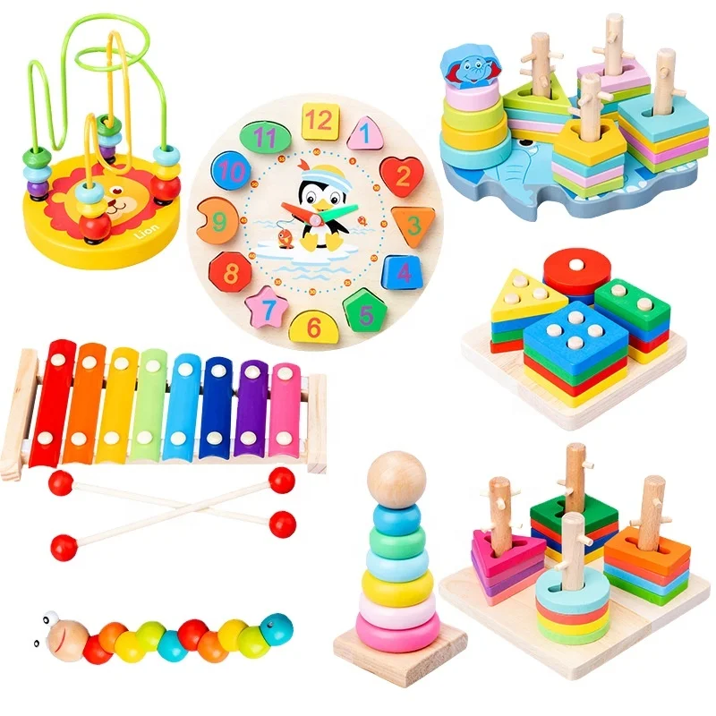 Wooden Montessori Education Infant Toys Educational 2021 Educative Creative Kids Children Early Learning Toy Wood Puzzle