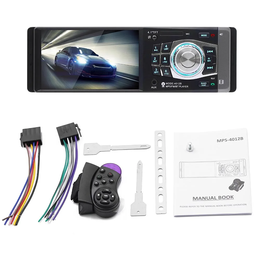 Bestree hot sale Single 1 din 4 inch car radio player with BT steering wheel control car mp5 player car stereo