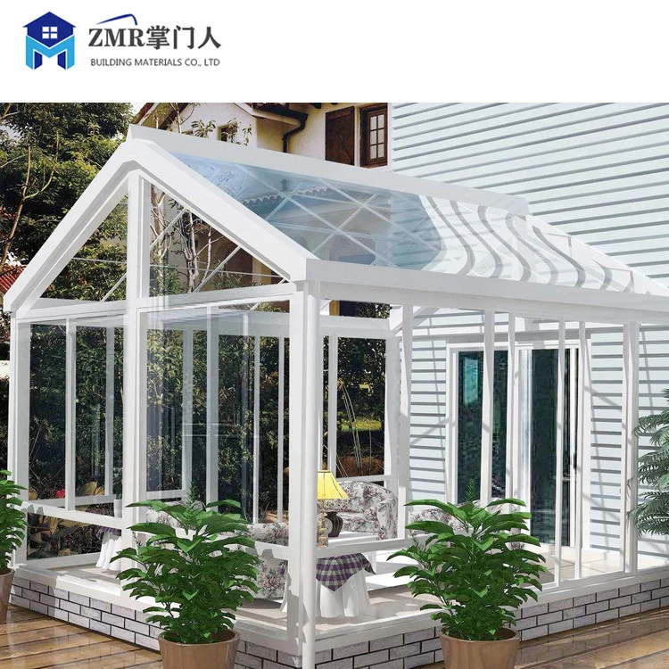 Китайская вилла открытая веранда всезонное добавление расширенный стеклянный алюминиевый сад зимний для рынка США