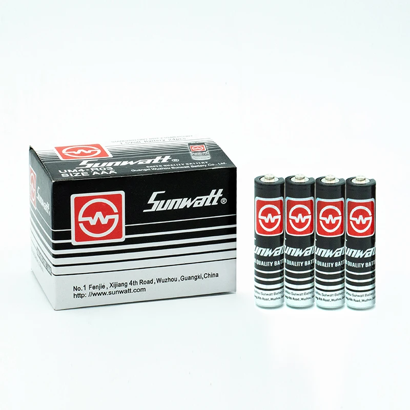 SUNWATT R03 UM4 AAA 1 5 в сверхкачественный углеродный цинковый сухой аккумулятор для пульта дистанционного управления