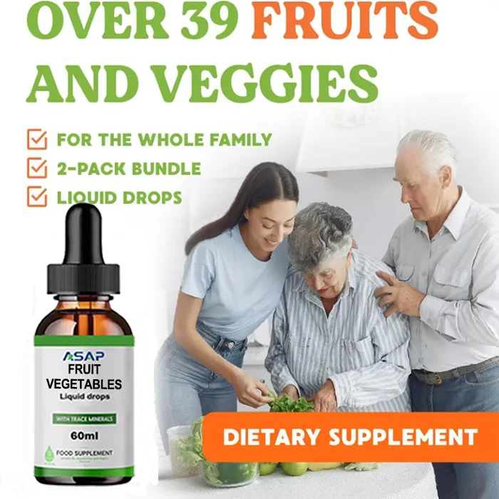 Органические фруктовые овощные жидкие капли пероральные дозированные для цельной еды суперпродукты