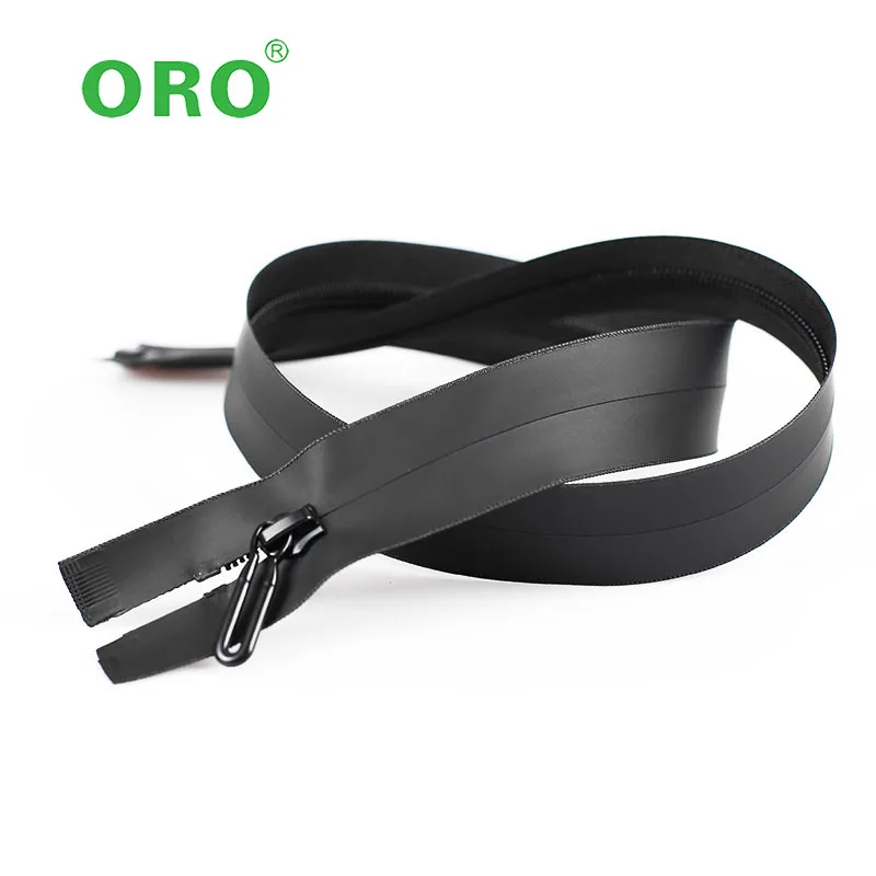 Custom 5 Nylon Waterproof Rubber Zipper Printed Logo Water Repellent Zipper Tpu Waterproof Zipper