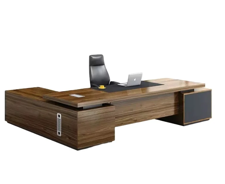 wood executive office desk Office table design mdf home executive L shape boss ceo office table