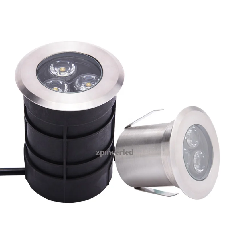 RGB Color Changing 12V 24V 110V IP67 Outdoor Underground Deck Light 3W LED Ground Buried Light