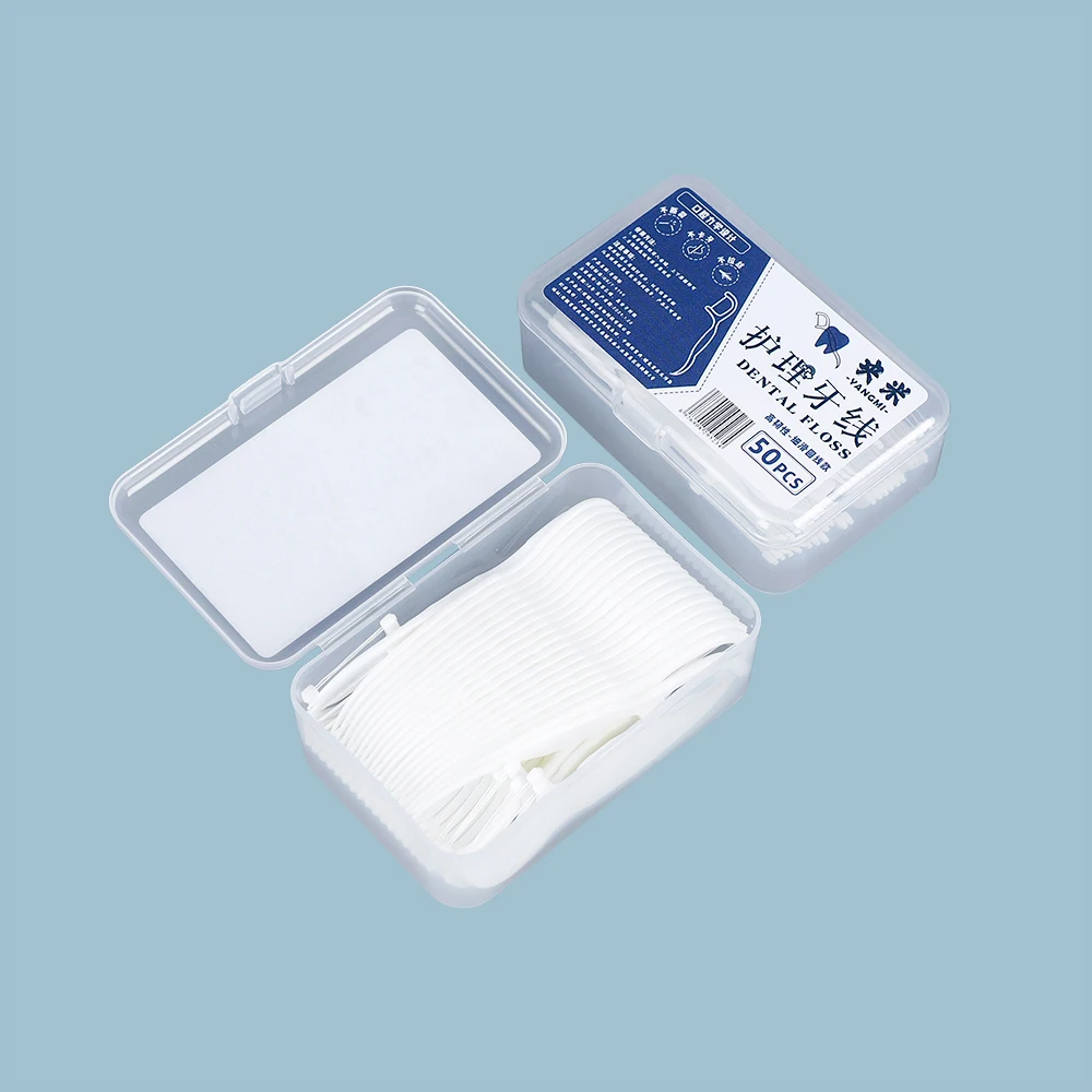 Natural Dental Floss Picks Eco Friendly Mint Flavored Floss Pick Vegan Dental flosser