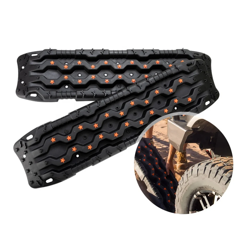 Dual color off-road 4x4 recovery track anti skate sand board snow and mud self rescue anti sinking board
