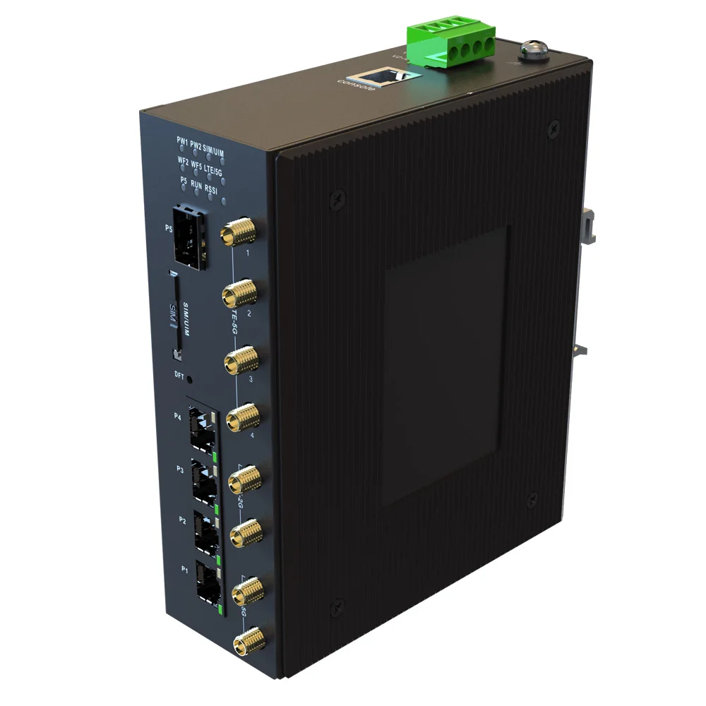 5 Port 1000M Dual-band WIFI 5G/2.4G Antenna 1 Channel LTE 4G/5G DC 12-57V Industrial Wireless Switch WIFI Router