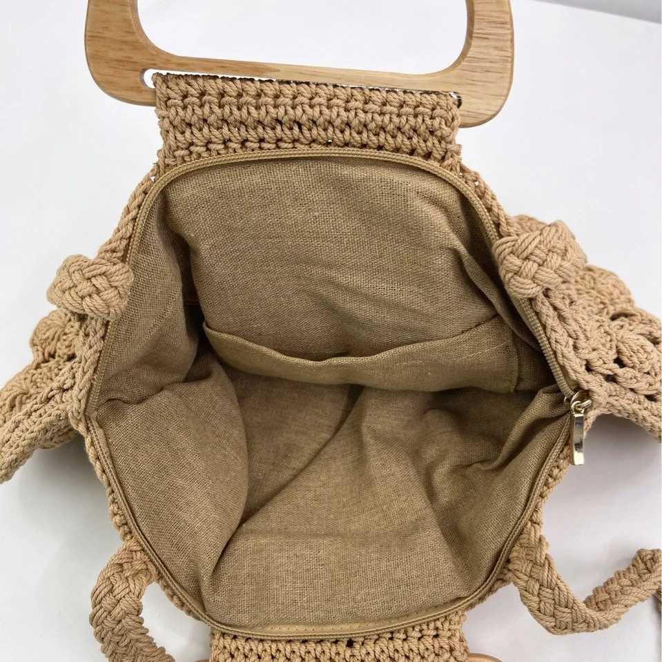 New Arrival Handmade Handbag Women Wholesale Fan-Shaped Crochet Bag Fashion Crochet Yarn Bag For women