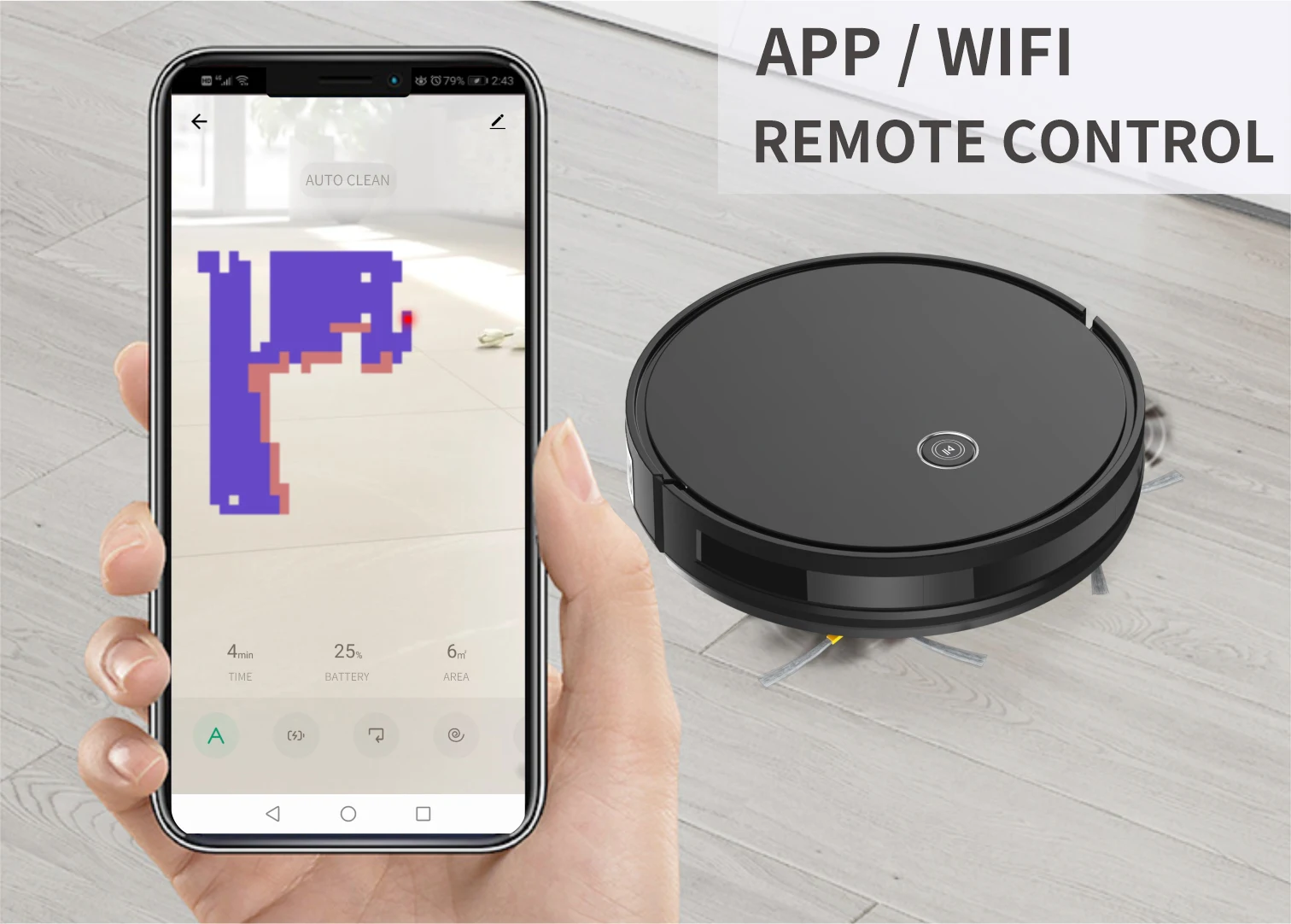 Wi-Fi соединение приложение карта здание умный пылесос робот