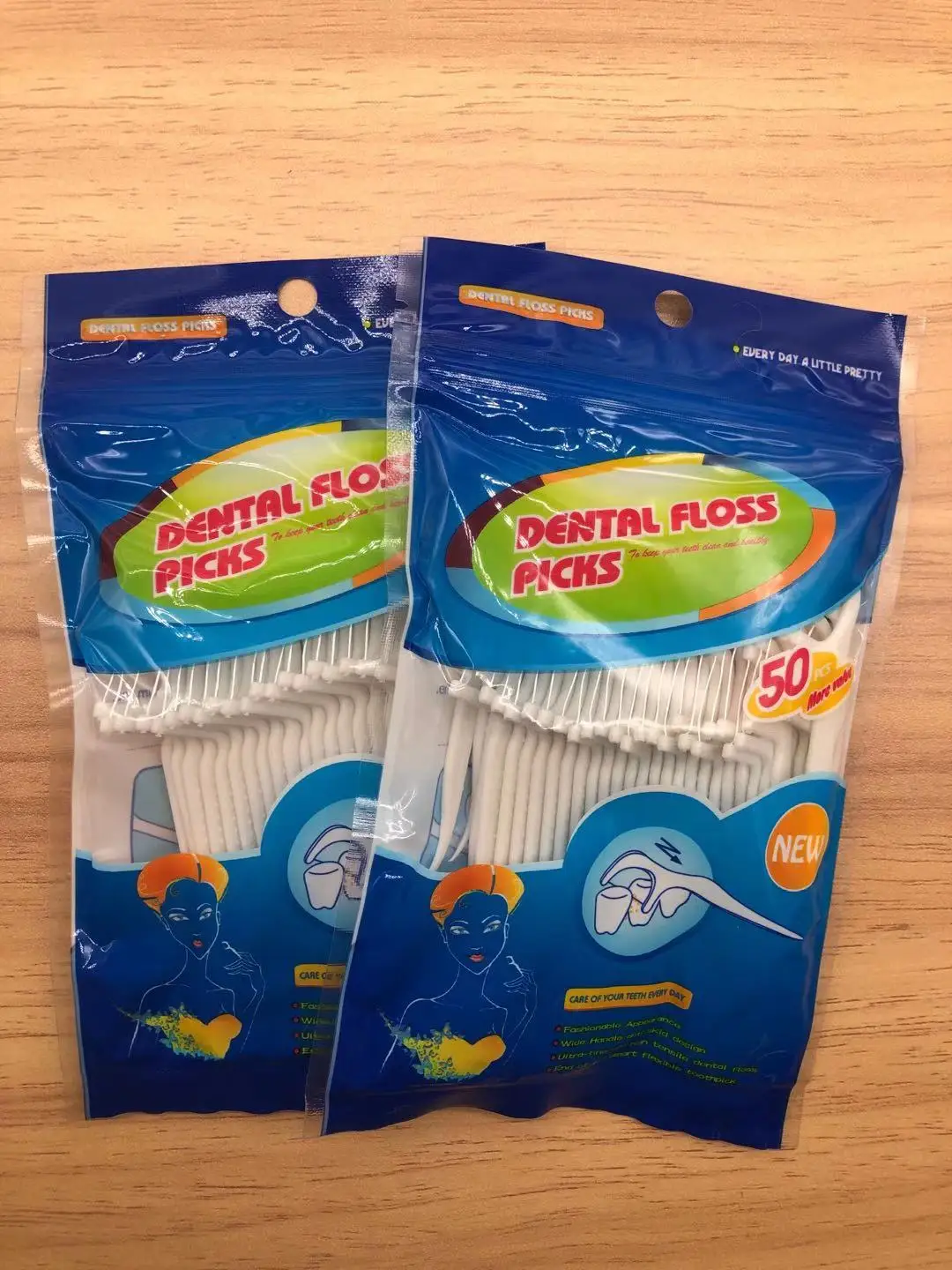 50PIECE bag interdental brush dental floss stick dental floss oral care arch dental floss plastic toothpick