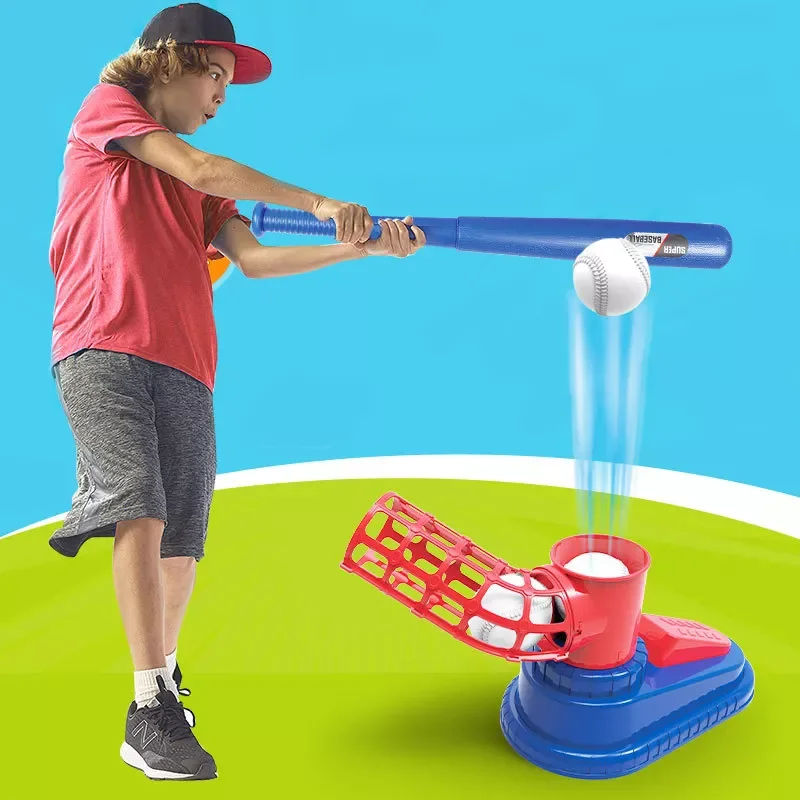 New sports toys outdoor baseball toy with launcher for garden parent-child interaction games toy balls set