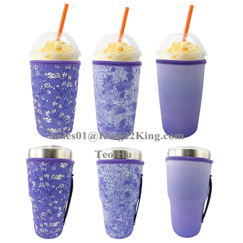 2022 Hot sale Very Peri Print Reusable 30oz 20oz Tumbler Cup Holder Sleeve Insulated Neoprene Iced Coffee Cup Sleeves Holder