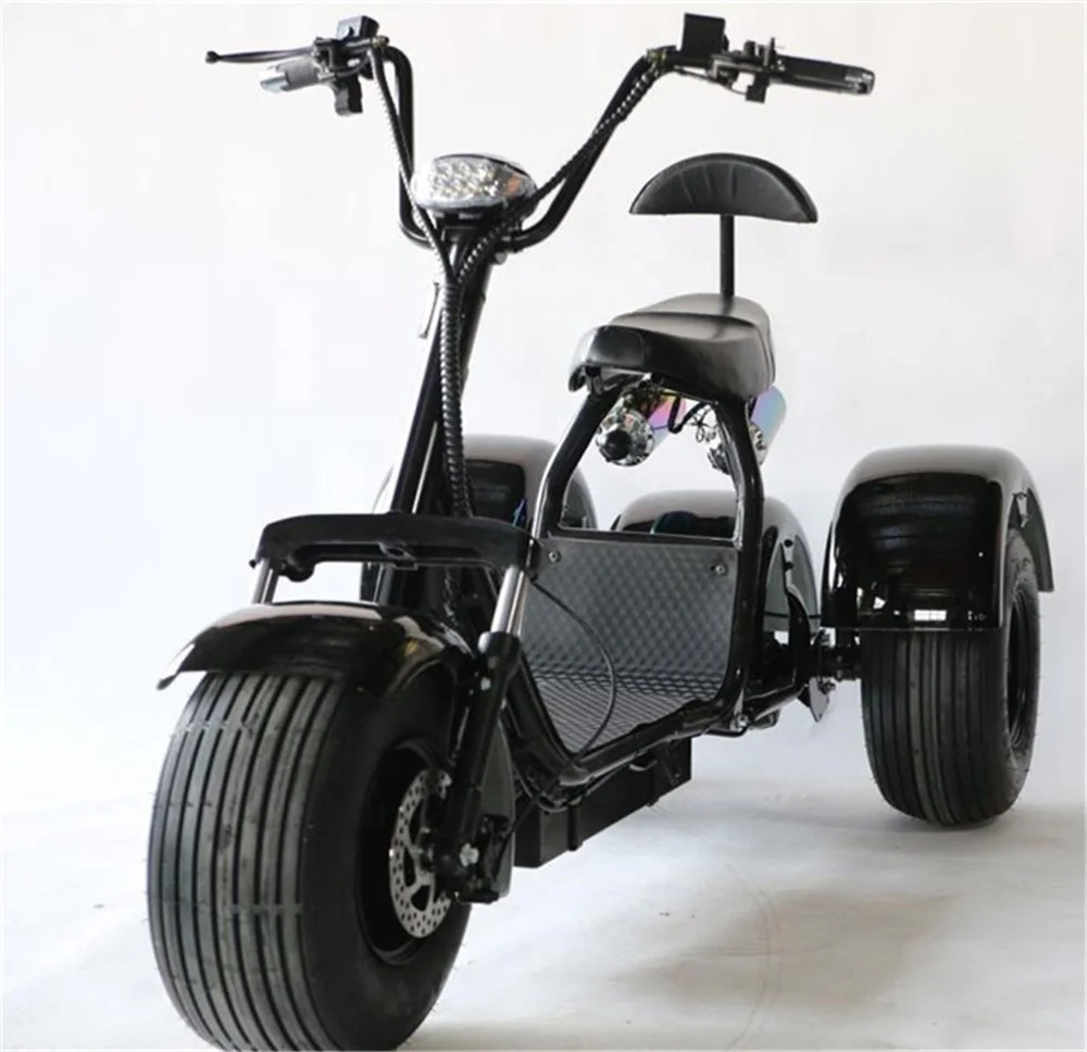 Smarda customized citycoco electric 3 wheel mobility scooter with 2 seats for adult